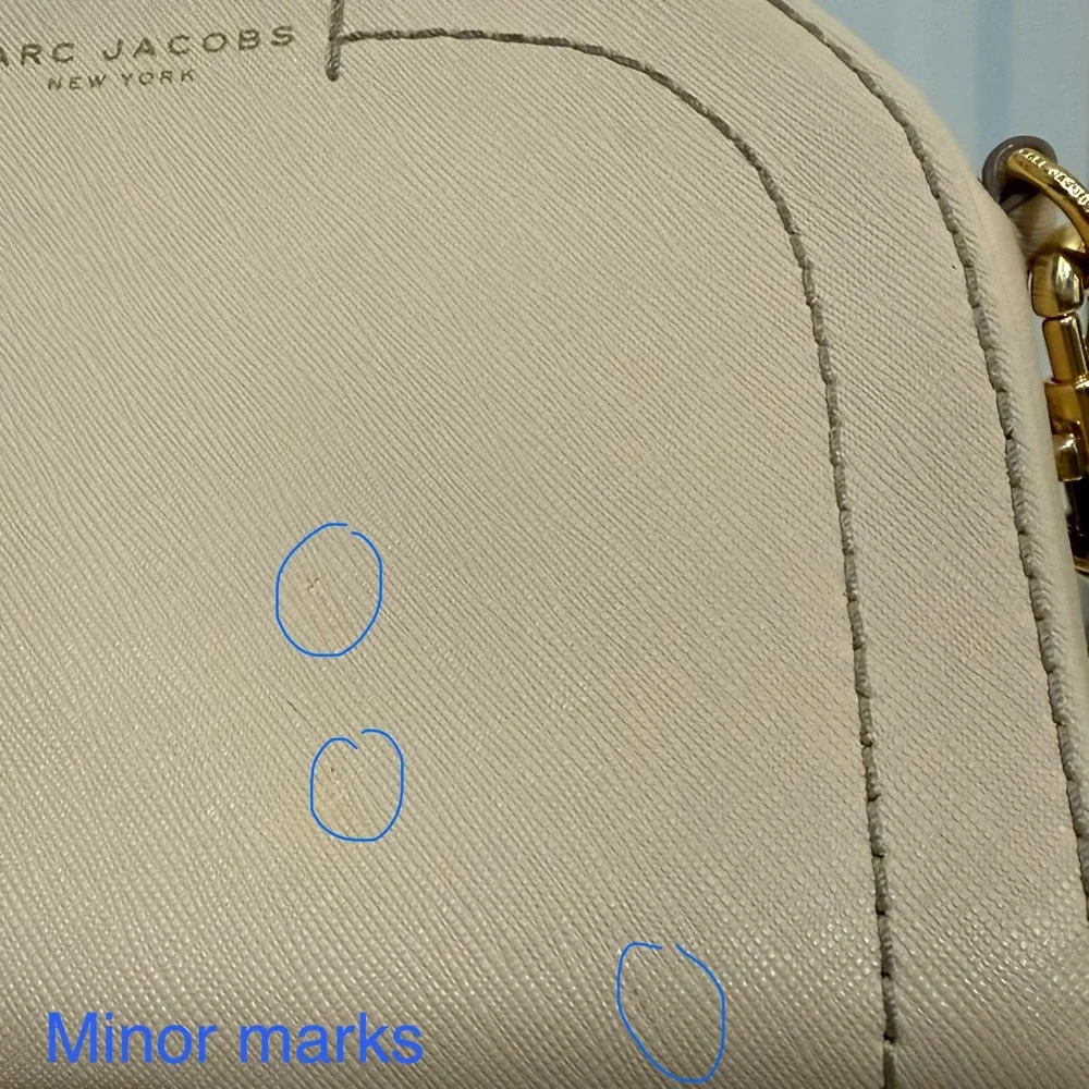 Marc Jacobs Playback Cream Leather Crossbody Shoulder Bag